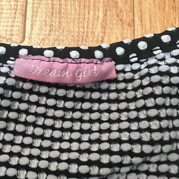 Dreamgirl Black and White Polka Dot Blouse - Picture 2 of 5